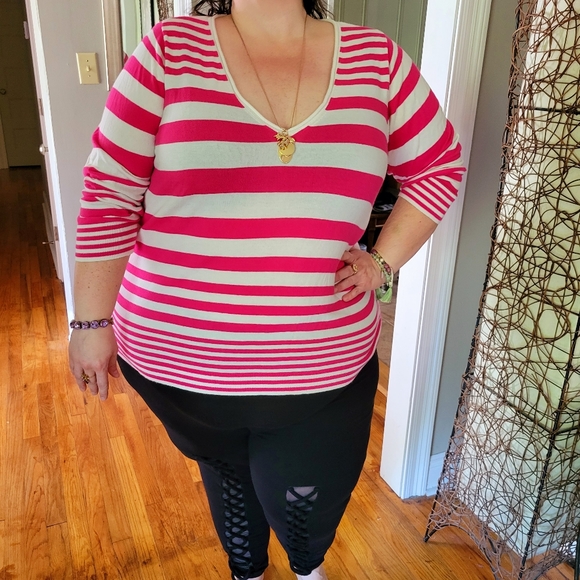 Lane Bryant Pink Lightweight Sweater Size 26/28 - Picture 2 of 11